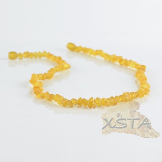 Raw amber necklace honey chips